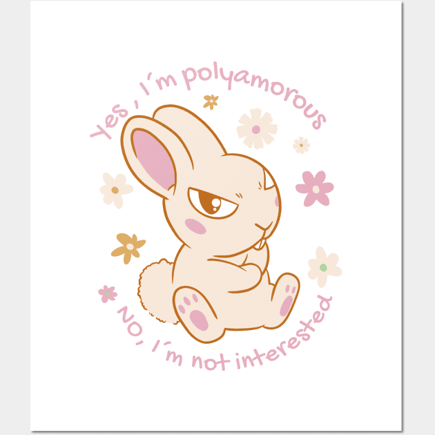 Bunny Polyamorous   P R t shirt Wall Art by LindenDesigns